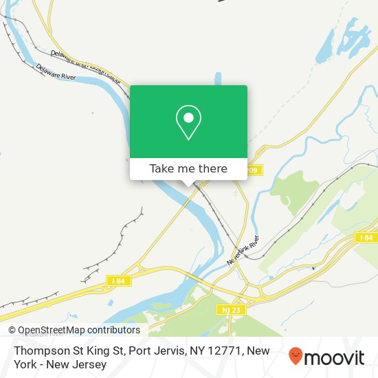 Mapa de Thompson St King St, Port Jervis, NY 12771