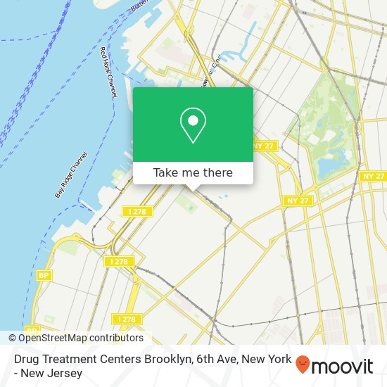 Mapa de Drug Treatment Centers Brooklyn, 6th Ave