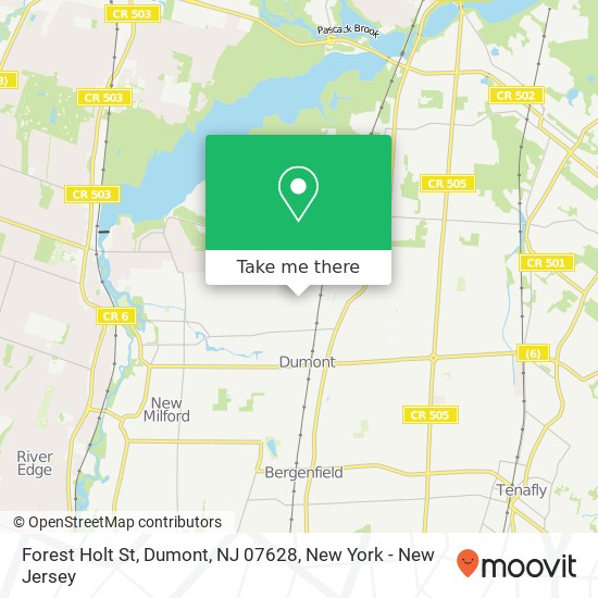 Mapa de Forest Holt St, Dumont, NJ 07628