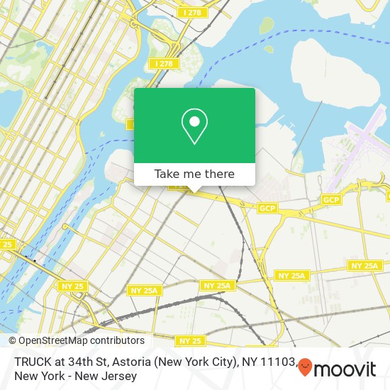 Mapa de TRUCK at 34th St, Astoria (New York City), NY 11103