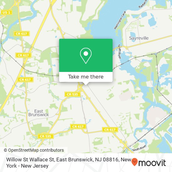 Willow St Wallace St, East Brunswick, NJ 08816 map