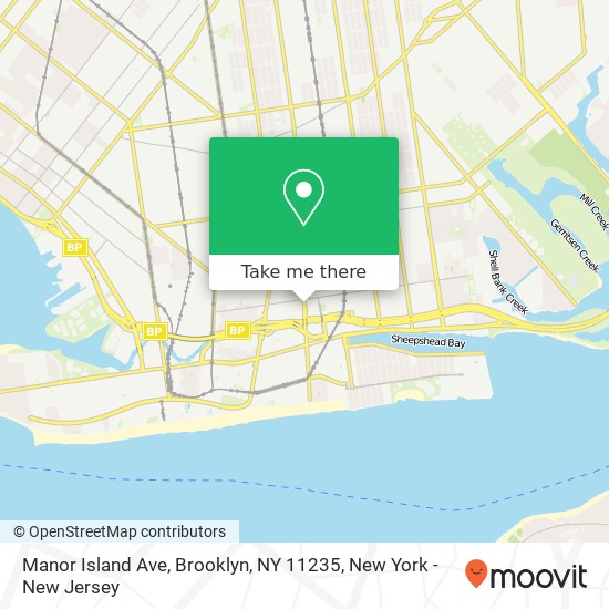 Mapa de Manor Island Ave, Brooklyn, NY 11235