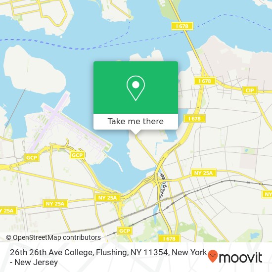 Mapa de 26th 26th Ave College, Flushing, NY 11354