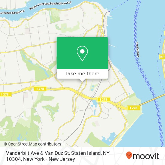 Mapa de Vanderbilt Ave & Van Duz St, Staten Island, NY 10304