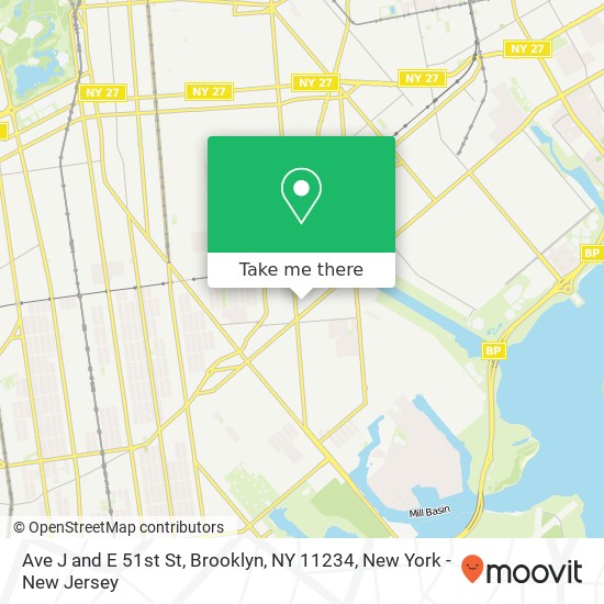 Ave J and E 51st St, Brooklyn, NY 11234 map
