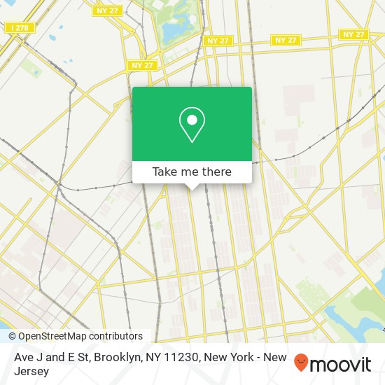 Ave J and E St, Brooklyn, NY 11230 map