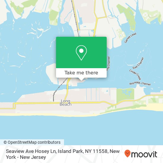 Mapa de Seaview Ave Hosey Ln, Island Park, NY 11558