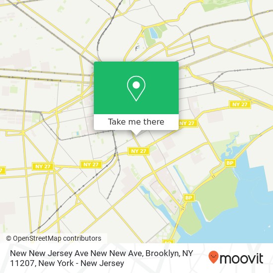 Mapa de New New Jersey Ave New New Ave, Brooklyn, NY 11207