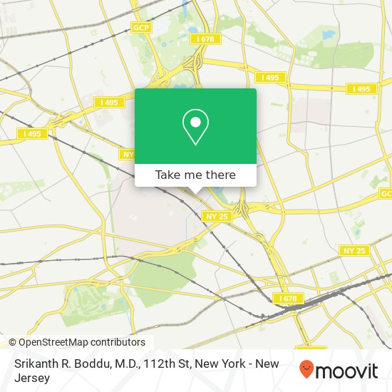 Srikanth R. Boddu, M.D., 112th St map