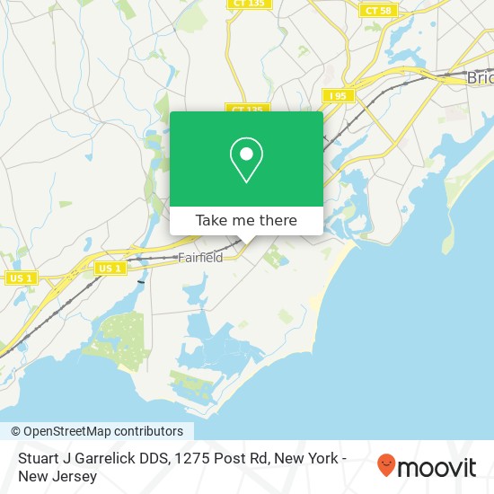 Stuart J Garrelick DDS, 1275 Post Rd map