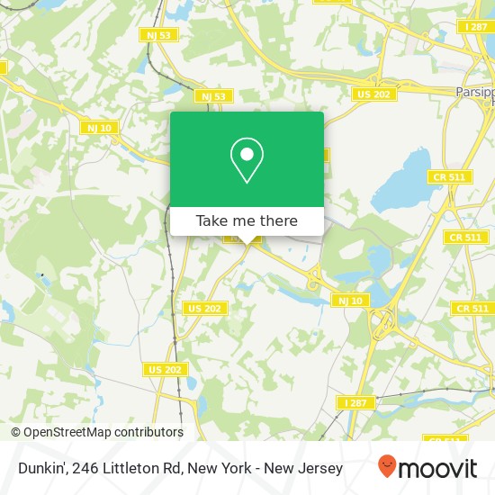 Dunkin', 246 Littleton Rd map