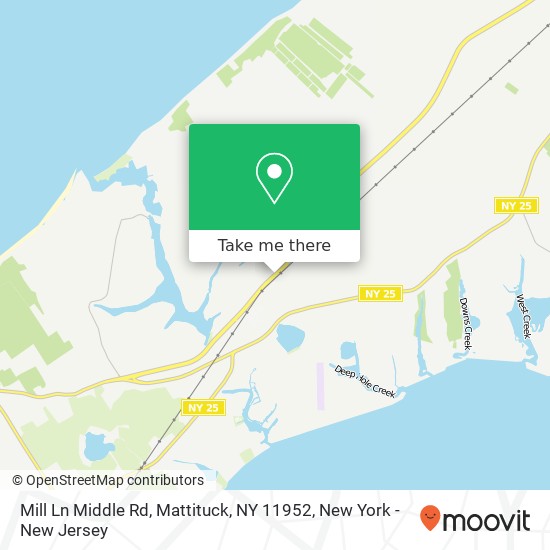 Mapa de Mill Ln Middle Rd, Mattituck, NY 11952