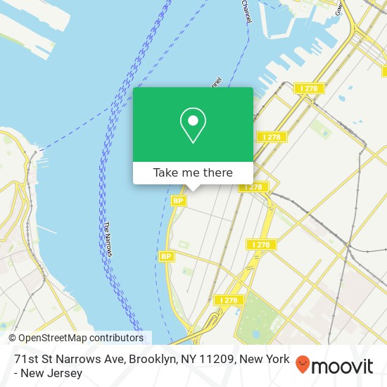 71st St Narrows Ave, Brooklyn, NY 11209 map