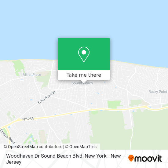 Mapa de Woodhaven Dr Sound Beach Blvd