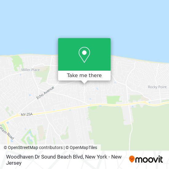 Mapa de Woodhaven Dr Sound Beach Blvd
