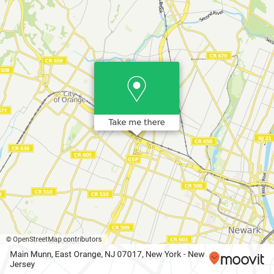 Main Munn, East Orange, NJ 07017 map