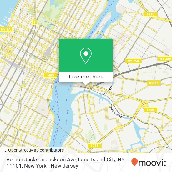 Mapa de Vernon Jackson Jackson Ave, Long Island City, NY 11101