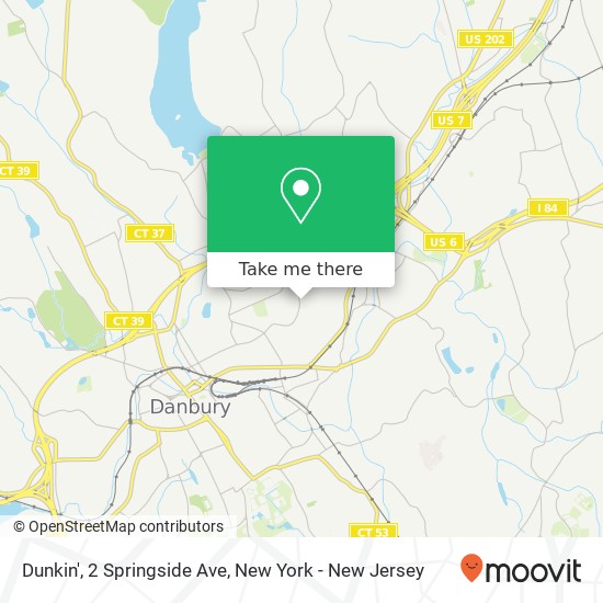 Dunkin', 2 Springside Ave map