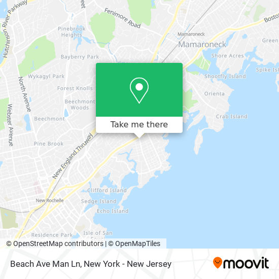 Mapa de Beach Ave Man Ln