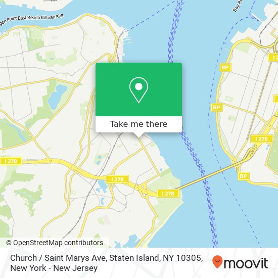 Mapa de Church / Saint Marys Ave, Staten Island, NY 10305