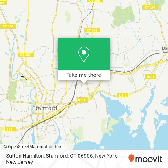 Mapa de Sutton Hamilton, Stamford, CT 06906