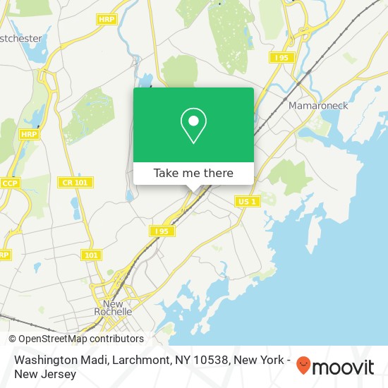 Mapa de Washington Madi, Larchmont, NY 10538