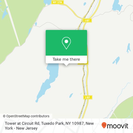 Mapa de Tower at Circuit Rd, Tuxedo Park, NY 10987