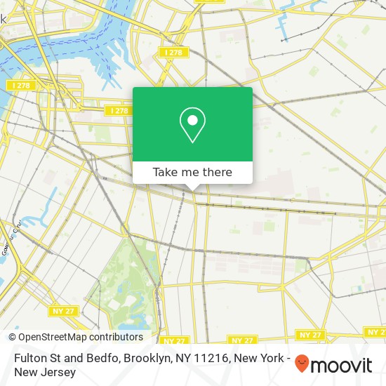 Mapa de Fulton St and Bedfo, Brooklyn, NY 11216