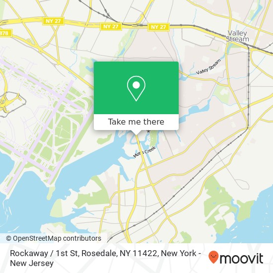 Mapa de Rockaway / 1st St, Rosedale, NY 11422