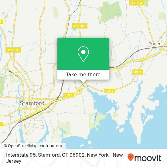 Interstate 95, Stamford, CT 06902 map