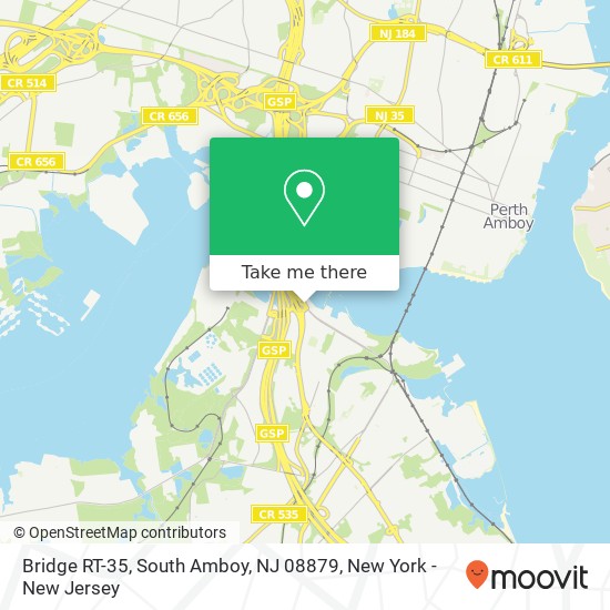 Mapa de Bridge RT-35, South Amboy, NJ 08879
