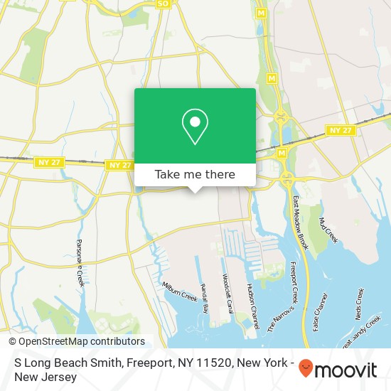 Mapa de S Long Beach Smith, Freeport, NY 11520