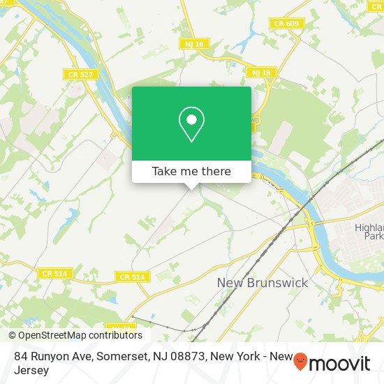 Mapa de 84 Runyon Ave, Somerset, NJ 08873