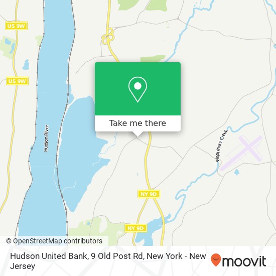 Mapa de Hudson United Bank, 9 Old Post Rd