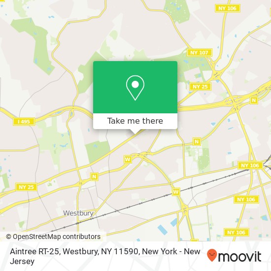 Mapa de Aintree RT-25, Westbury, NY 11590