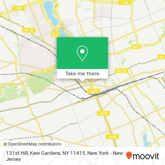 Mapa de 131st Hill, Kew Gardens, NY 11415