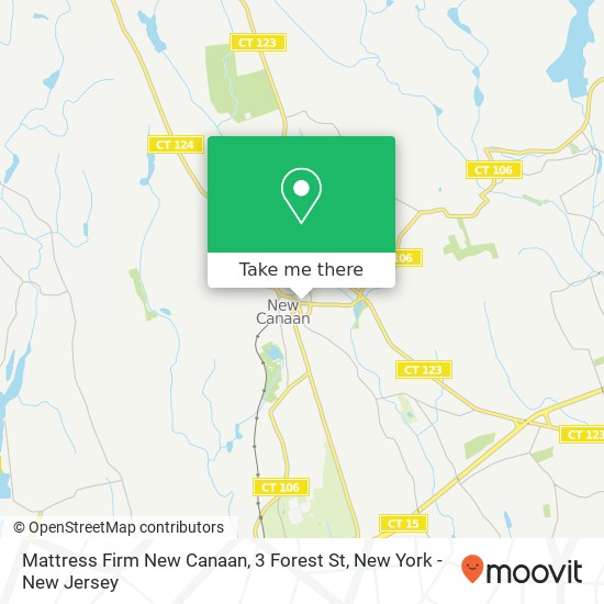 Mattress Firm New Canaan, 3 Forest St map