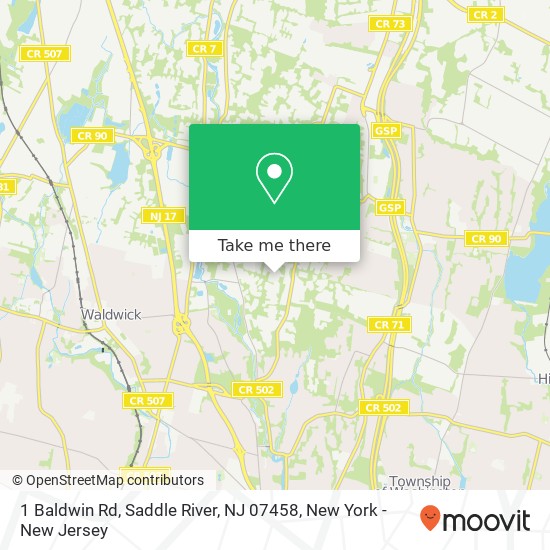 1 Baldwin Rd, Saddle River, NJ 07458 map