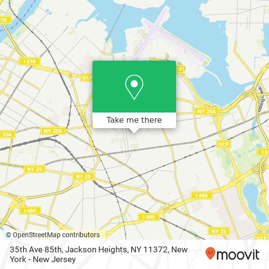 Mapa de 35th Ave 85th, Jackson Heights, NY 11372