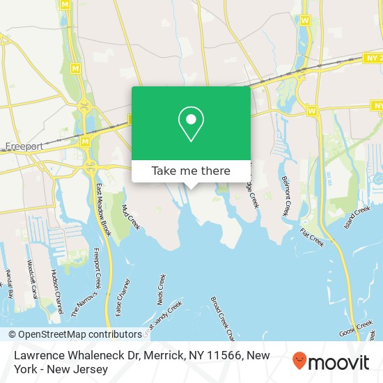 Mapa de Lawrence Whaleneck Dr, Merrick, NY 11566