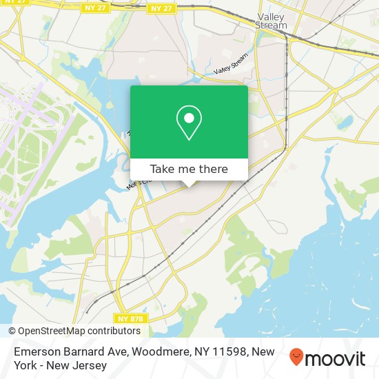 Mapa de Emerson Barnard Ave, Woodmere, NY 11598