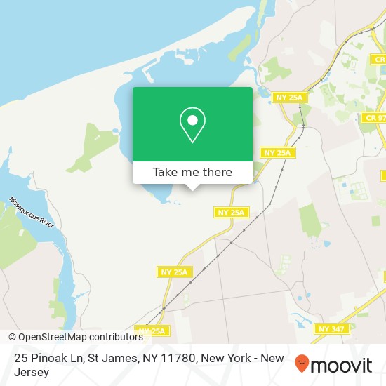 Mapa de 25 Pinoak Ln, St James, NY 11780