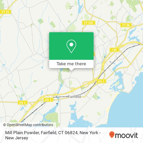 Mapa de Mill Plain Powder, Fairfield, CT 06824