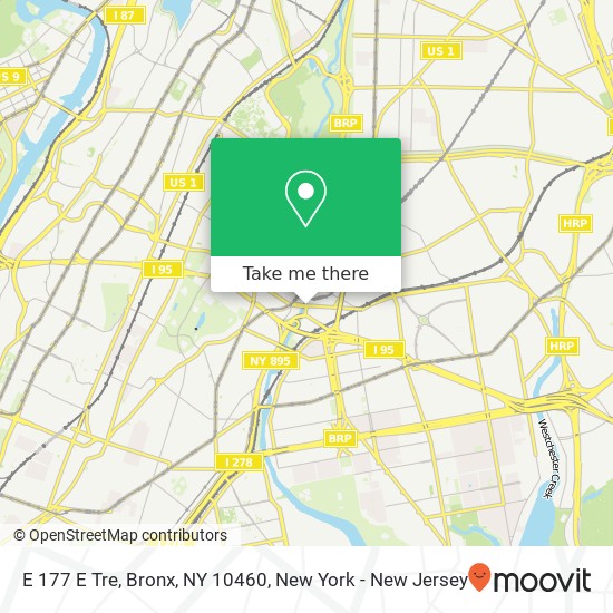 Mapa de E 177 E Tre, Bronx, NY 10460