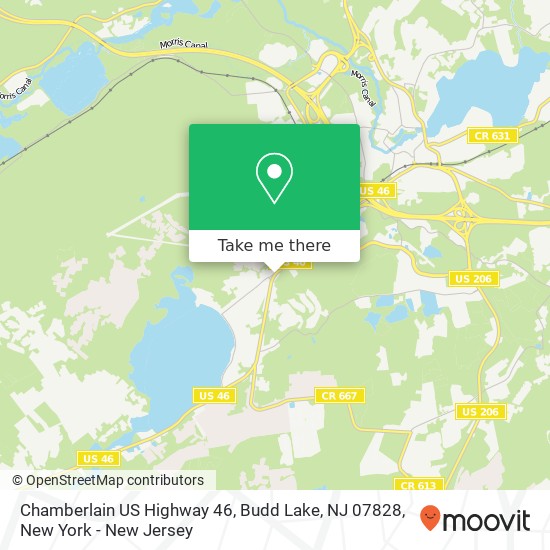 Mapa de Chamberlain US Highway 46, Budd Lake, NJ 07828