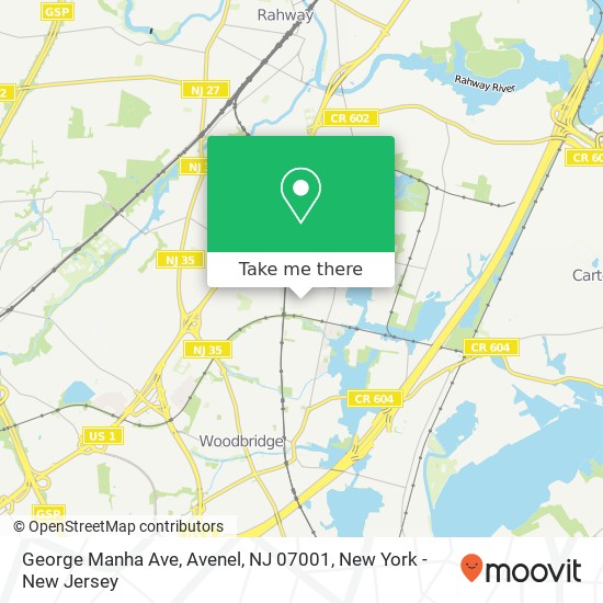 Mapa de George Manha Ave, Avenel, NJ 07001