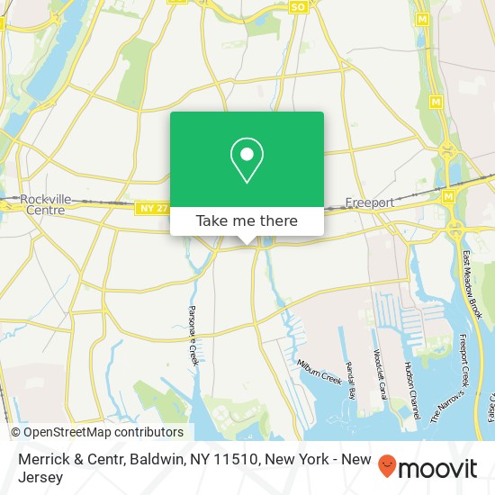 Merrick & Centr, Baldwin, NY 11510 map