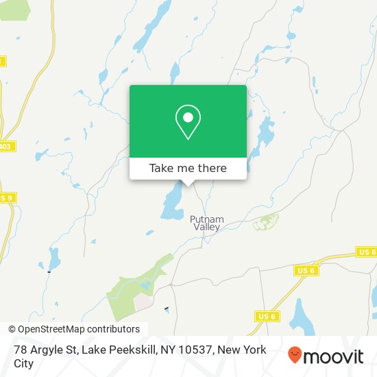 78 Argyle St, Lake Peekskill, NY 10537 map