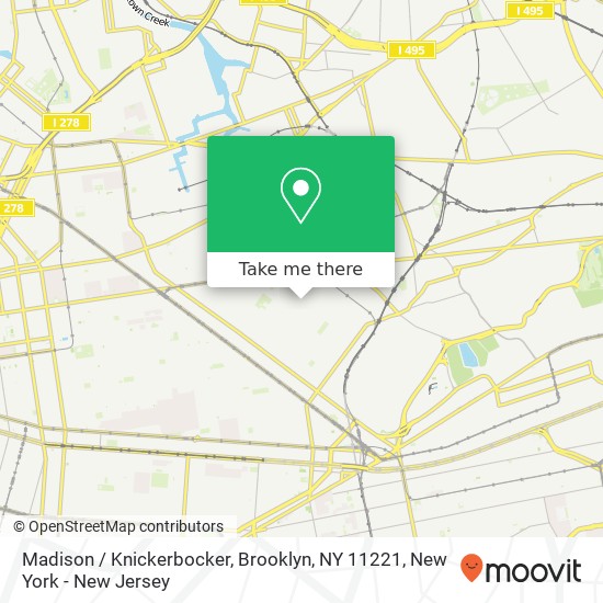 Mapa de Madison / Knickerbocker, Brooklyn, NY 11221