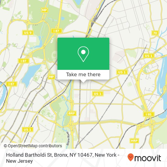 Mapa de Holland Bartholdi St, Bronx, NY 10467